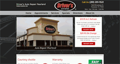 Desktop Screenshot of driversautorepairpearland.com